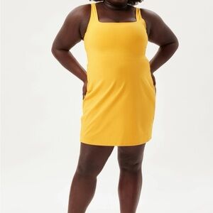 Girlfriend Collective Yellow Mini Dress